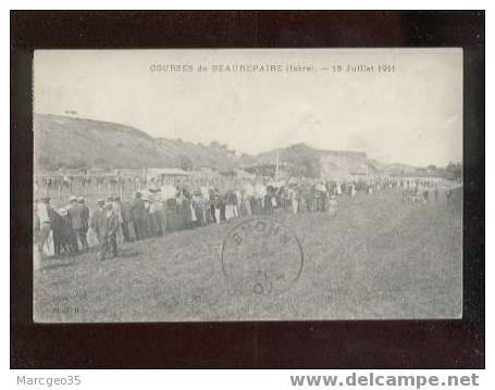 12695 Courses De Beaurepaire 16 Juillet 1911 édit.blanchard Courses De Chevaux Animée Belle Carte - Beaurepaire