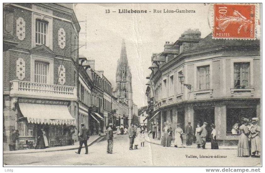 CPA 76 - LILLEBONNE - RUE LEON GAMBETTA - Lillebonne