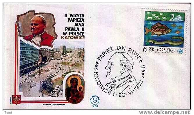 IL PAPA IN POLONIA - Anno 1983 - (2) - FDC