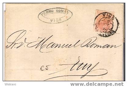 Ep051 / - SPANIEN - Vigo 1883 (mit Textinhalt) - Briefe U. Dokumente