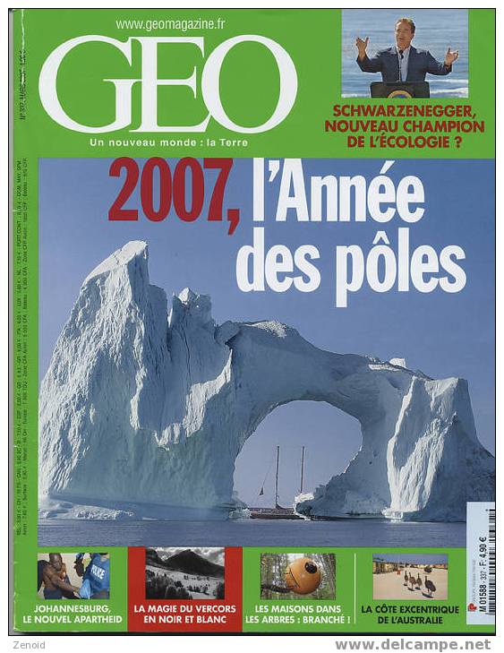 Geo N° 337 - 2007, L´année Des Poles - Géographie