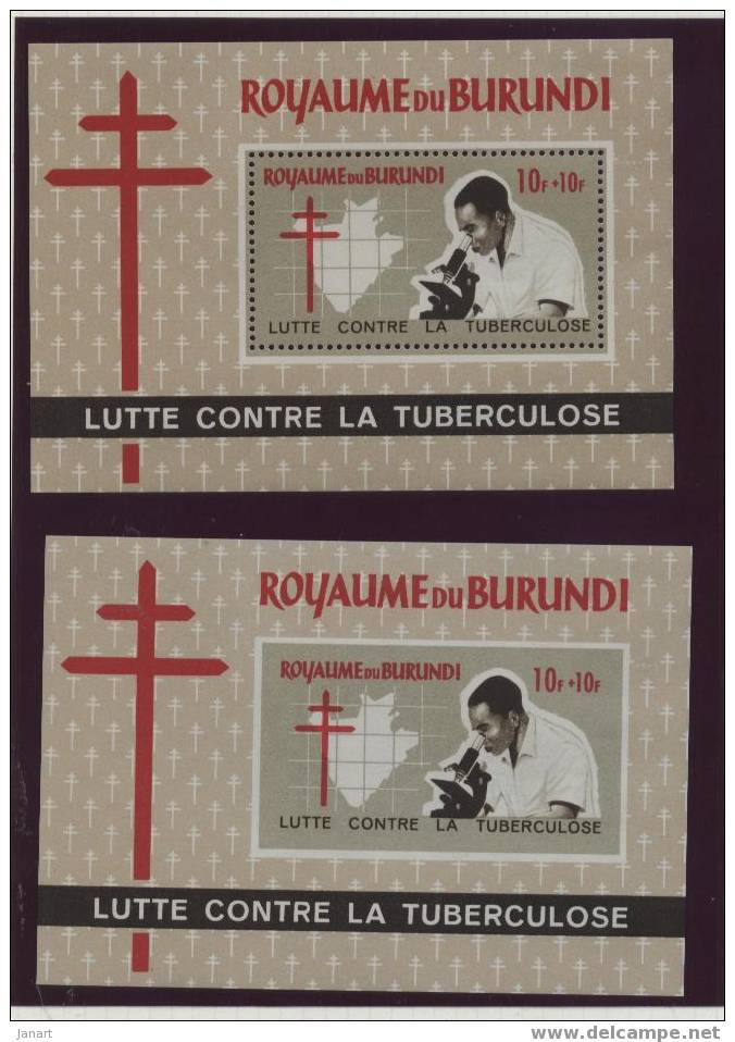Burundi 1965 Bl6-6A ** Contre La Turbeculose MNH - Unused Stamps