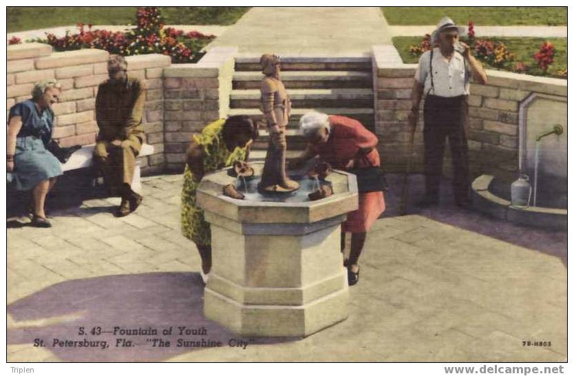 Fountain Of Youth - St. Petersburg, Fla. \"The Sunshine City\" - St Petersburg