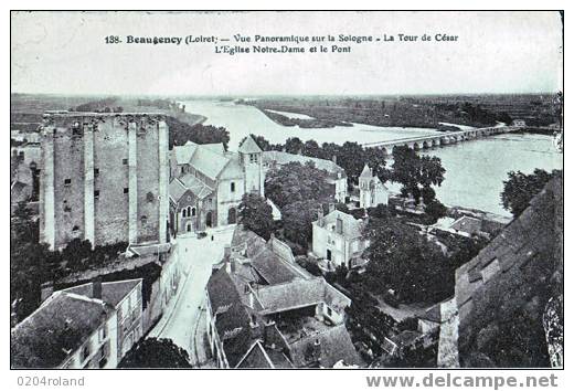 Beaugency -Vue Panoramique Sur La Sologne - La Tour César - L'Eglise N. D. Et Le Pont - Beaugency