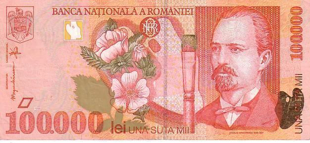 ROUMANIE    100 000 Lei   Daté De 1998    Pick 110    *****QUALITE  VF+ ***** - Romania