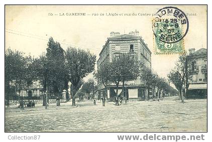 92 - HAUT De SEINE - LA GARENNE COLOMBES - RUE De L'AIGLE Et RUE Du CENTRE - VOYAGEE 1907 - Edit.MARMUSE N°55 - La Garenne Colombes