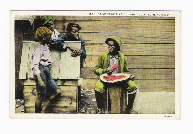 ASHEVILLE, N.C. / YOUNG NEGROES PLAYING / MANGEUR DE PASTÈQUE ! ( Superbe Cpa Colorisée Des Années 1900 ) - Asheville