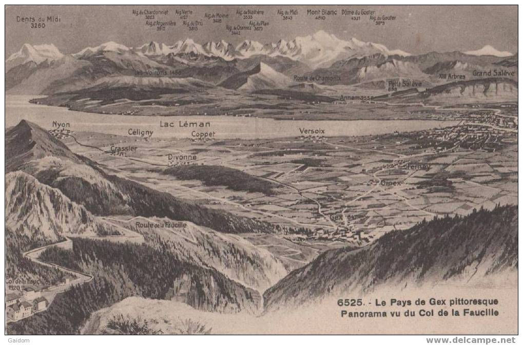 6525 Le Pays De GEX Pittoresque - Panorama Vu Du Col De La Faucille - Gex