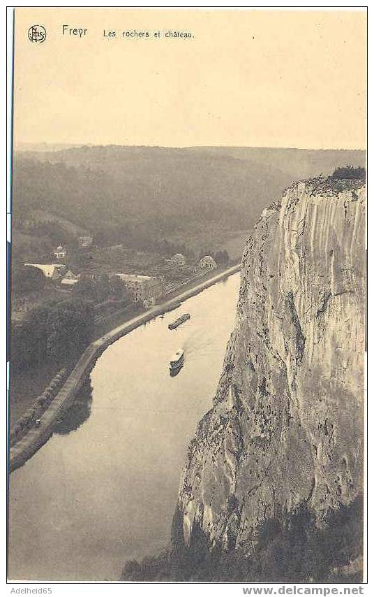 Freyr,  Les Rochers Et Château, Bâteau Touriste, Bâteau Mouche, Boot, Boat, Steamer, Dampfer, Schiff, Schip, Ship - Hastière