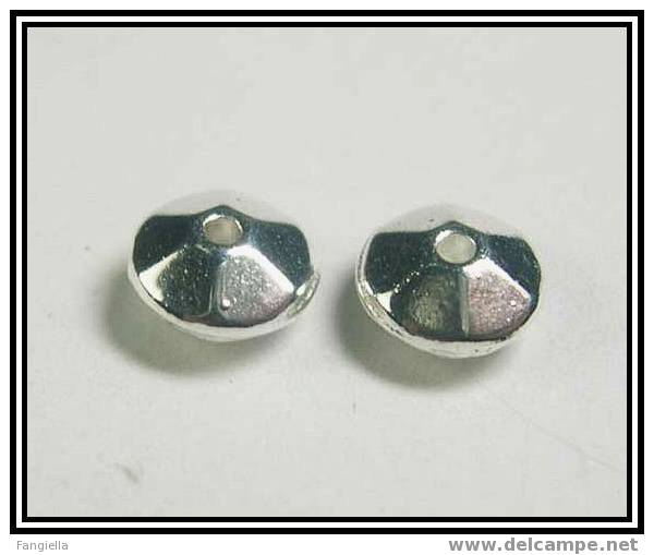 Lot De 10 Intercalaires Disques Argent Tibétain 6mm - Perlas