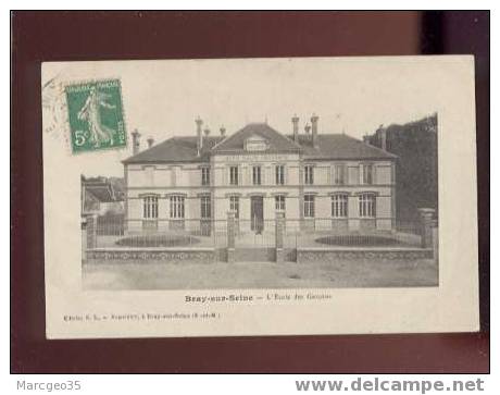 12831 Bray Sur Seine L'école Des Garçons édit.simonet Belle Carte - Bray Sur Seine