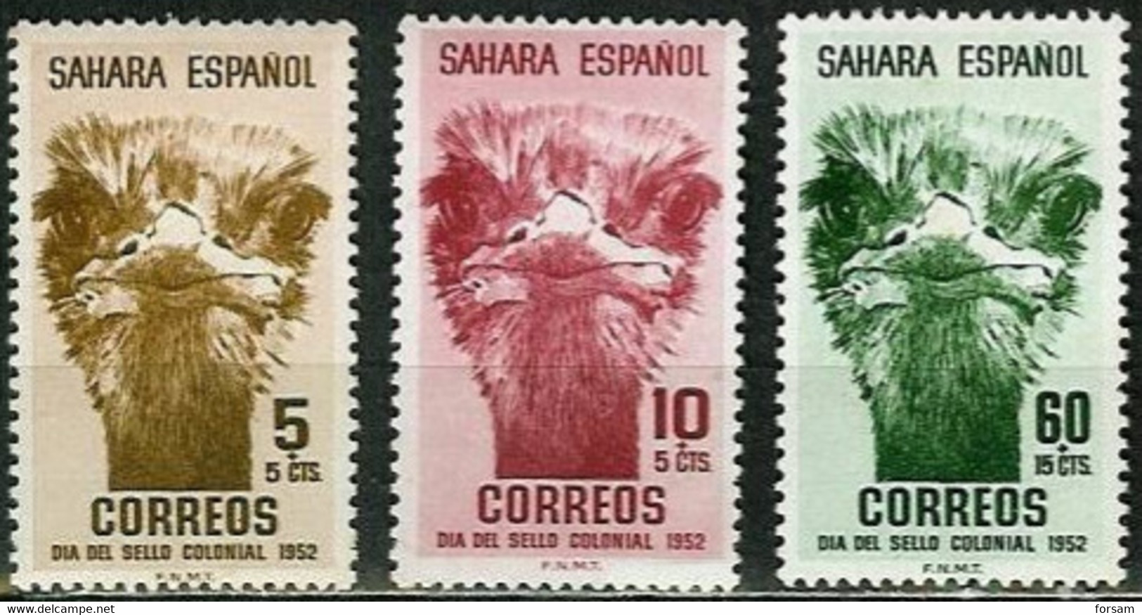 SPANISH SAHARA..1952..Michel # 129-131...MLH. - Sahara Español