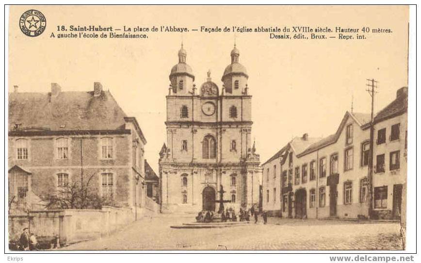 18. Saint-Hubert--La Place De L'Abbaye. - Saint-Hubert