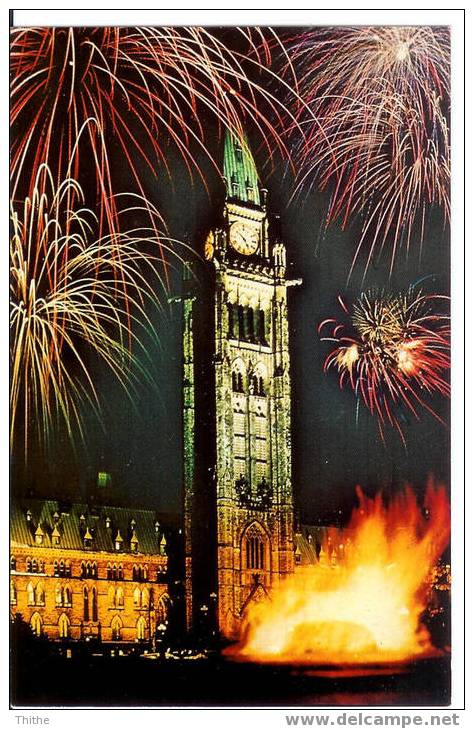 OTTAWA Fireworks On Parliament Hill... Celebrating The Opening Ceremonies Of Canada's Centennial Year - Ottawa