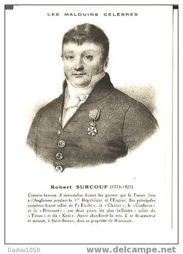 CPSM SURCOUF  ROBERT 1773 1827 - Histoire