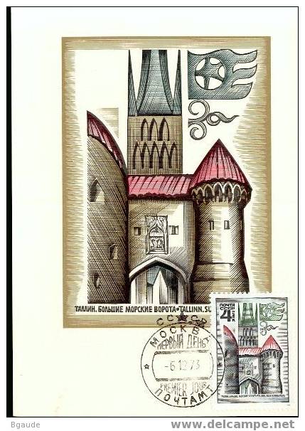 RUSSIE CARTE MAXIMUM  NUM.YVERT 3998 TALLIN GRANDE PORTE MATITIME - Maximumkarten