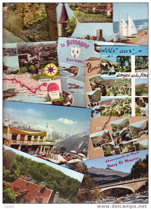 FRANCE Lot De 40 Cartes Postales Variées Des Années 1960 à 1990 Environ  Pas De Grandes Villes. - 5 - 99 Cartes