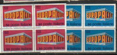 PGL - EUROPA CEPT 1969 ITALY BLOCK OF FOUR** - 1969
