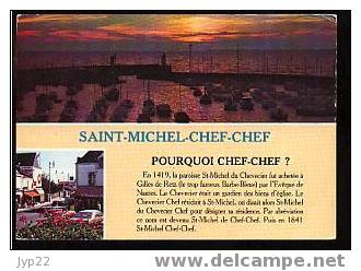 Jolie CP 44 St Michel Chef-Chef - Le Port Au Soleil Couchant - Coucher De Soleil Sunset Sonnenuntergang - A Circulée - Saint-Michel-Chef-Chef