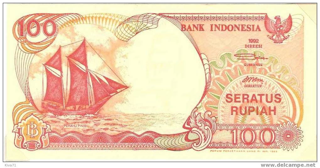 100 Rupiah "INDONESIE"  1992  UNC   Ble 40 42 - Indonesia