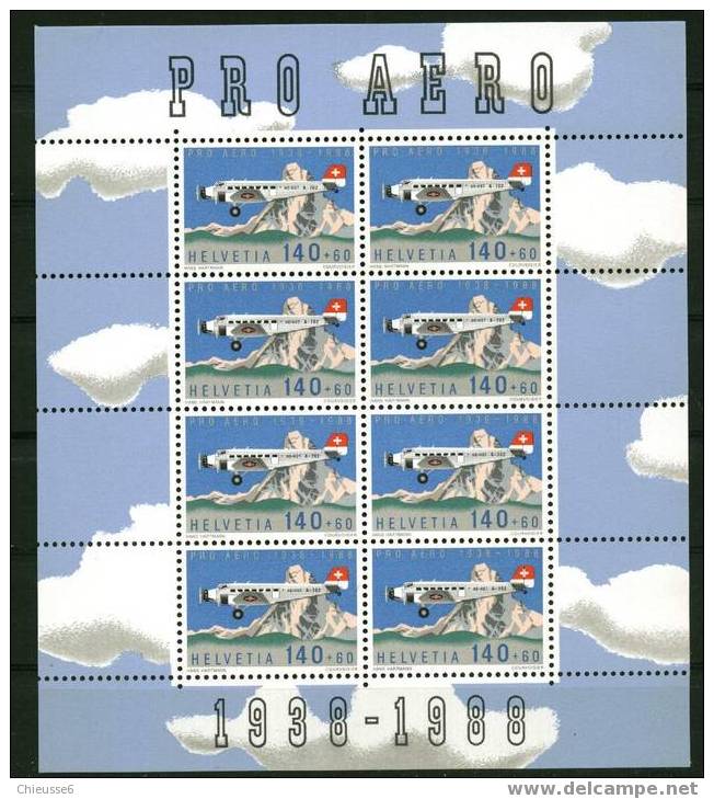 Suisse ** PA N° 49 En Feuille - Cinquant. De La Fondation Pro Aero - Unused Stamps