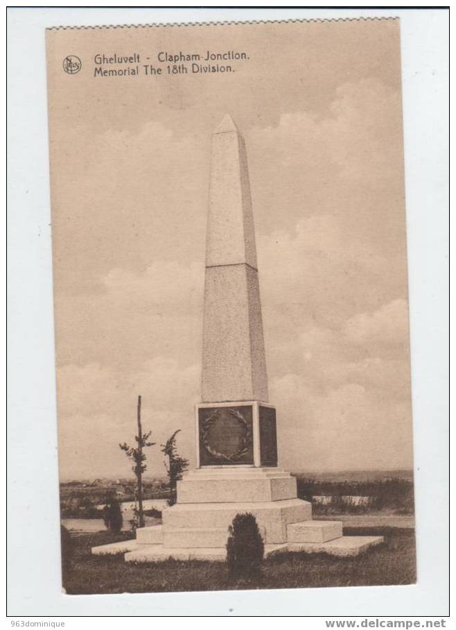 Gheluvelt - Clapham Jonction - Memorial The 18th Division - Zonnebeke