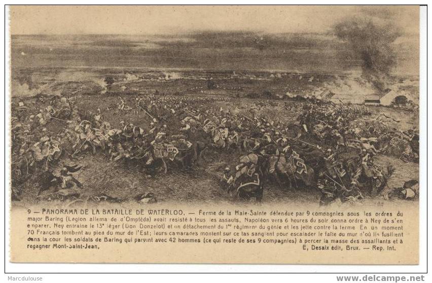 Waterloo. Panorama De La Bataille. Ferme De La Haie-Sainte Défendue Par 9 Compagnies Sous Les Ordres Du Major Baring... - Waterloo