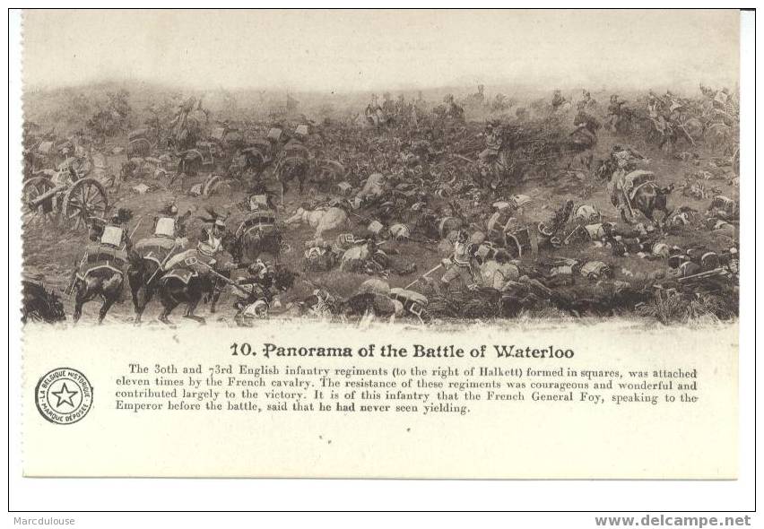 Waterloo. Panorama De La Bataille. Les 30è Et 73è Regiments Infanterie Anglaise.30th And 73th English Infantry Regiments - Waterloo