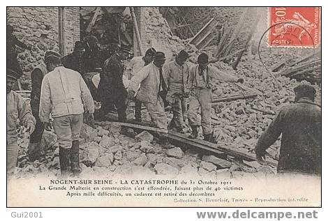 NOGENT SUR SEINE (10) LA CATASTROPHE DU 31 OCTOBRE 1911 (belle Cpa) - Nogent-sur-Seine