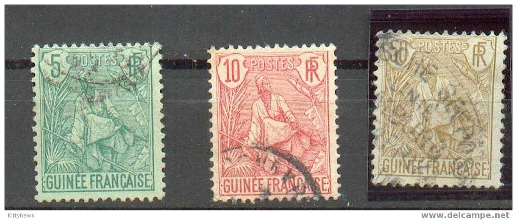 GUI 36 - YT 21/22/28 Obli - Used Stamps