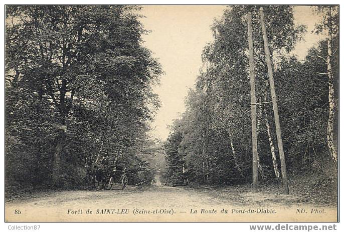 95 - FORET De SAINT LEU - LA ROUTE Du PONT DU DIABLE - ATTELAGE - CALECHE - Edit ND N° 85 - - Taverny