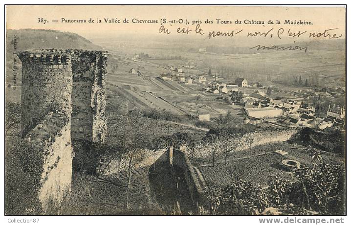 78 - VALLEE DE CHEVREUSE - PANORAMA Pris Des TOURS Du CHATEAU De La MADELEINE - Edit. GAUTROT N° 387 - - Chevreuse