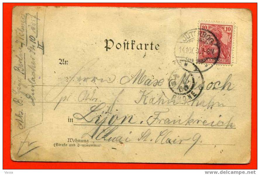 Gruss Aus JÛTERBOG. Total Ansicht. Franked In 1900 - Jueterbog