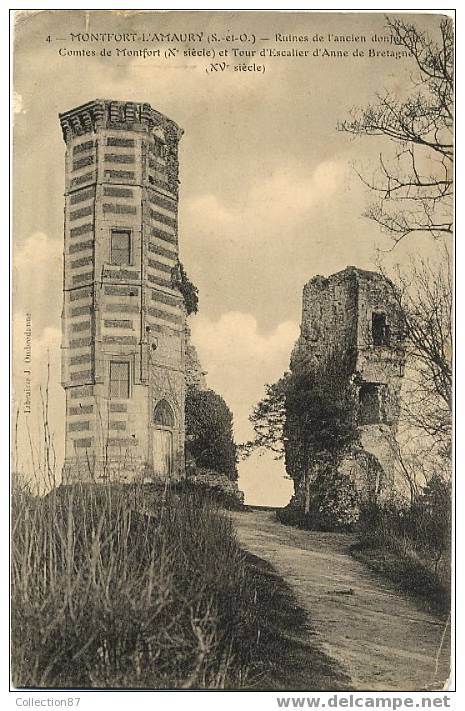 78 - MONTFORT L´AMAURY - RUINES De L´ANCIEN DONJON Des COMTES De MONTFORT Et TOUR D´ESCALIER D´ANNE De BRETAGNE - - Montfort L'Amaury