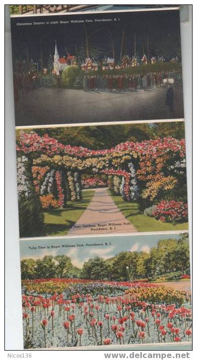 SOUVENIR FOLDER  ROGER WILLIAMS PARK  PROVIDENCE R I    18 VUES    H468 B - Providence