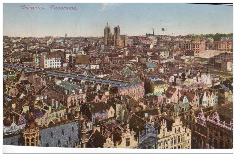 BELGIUM USED POST CARD 19120 BRUXELLES PANORAMA - Panoramische Zichten, Meerdere Zichten
