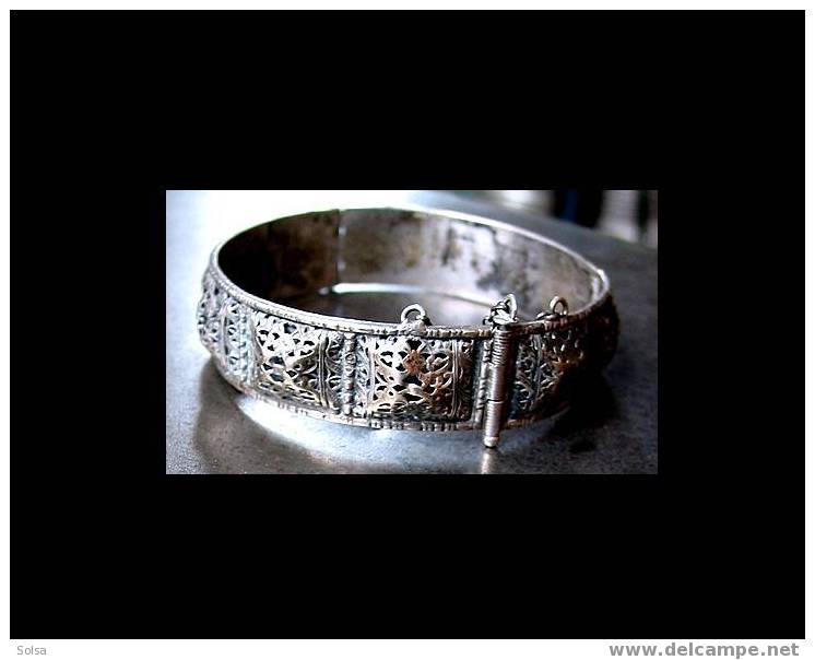 Ancien Bracelet Italien En Argent / Old Italian Silver Bracelet - Armbänder