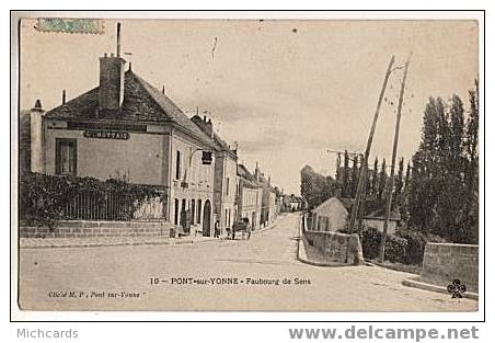 CPA 89 PONT SUR YONNE - Faubourg De Sens - Pont Sur Yonne
