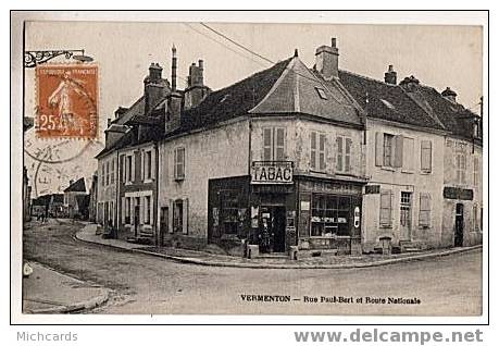 CPA 89 VERMENTON - Rue Paul Bert Et Route Nationale (Tabac) - Vermenton
