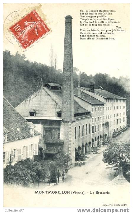 87 - VIENNE - MONTMORILLON - BIERE - LA BRASSERIE - TRES BEAU PLAN - Montmorillon