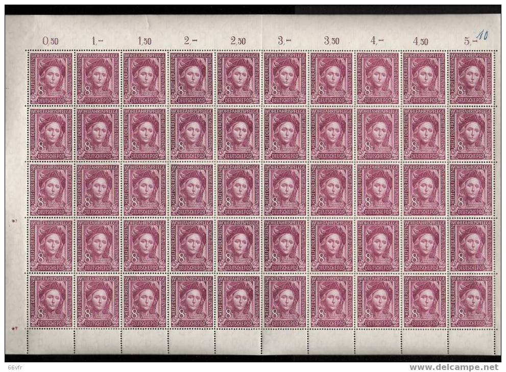 RFA / 1949.  Feuille : Elisabeth De Thuringe. - Unused Stamps