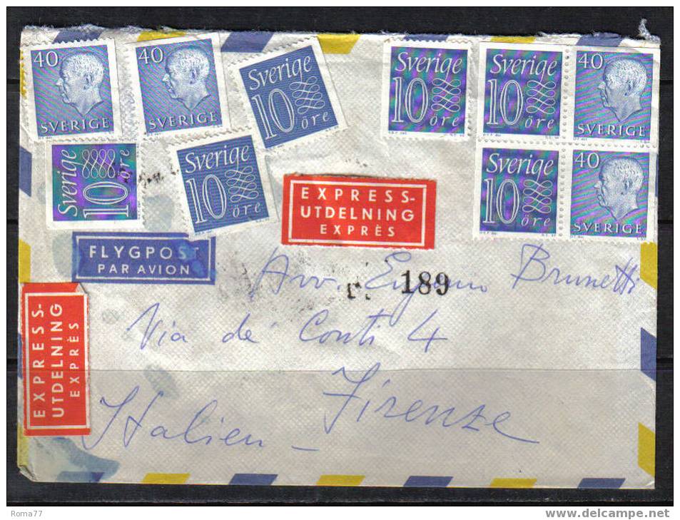 SPE1063 - SVEZIA , 3 Lettere Per Firenze - Covers & Documents