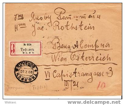 Rg001 / - GEORGIEN -  Eschr. 1923 – Interess.Mischfrankatur - Georgien