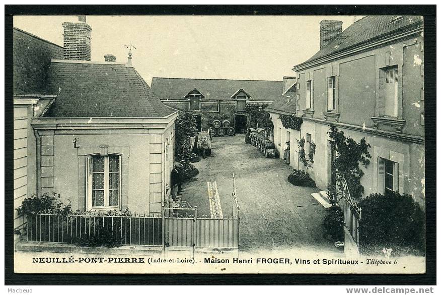 37 - NEUILLE PONT PIERRE - Maison Henri FROGER, Vins Et Spiritueux - Neuillé-Pont-Pierre