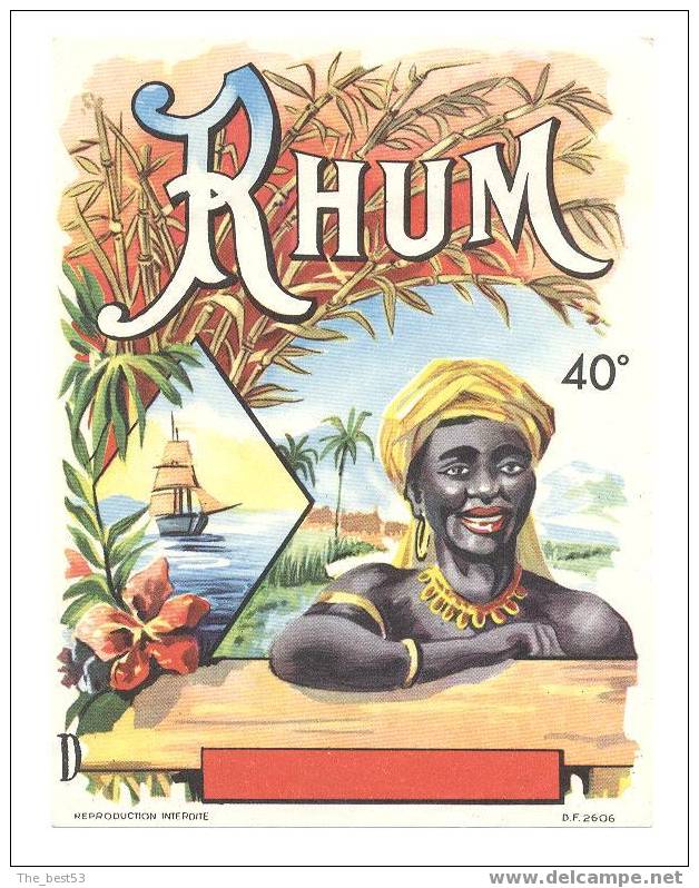 Etiquette  De  Rhum - Rhum