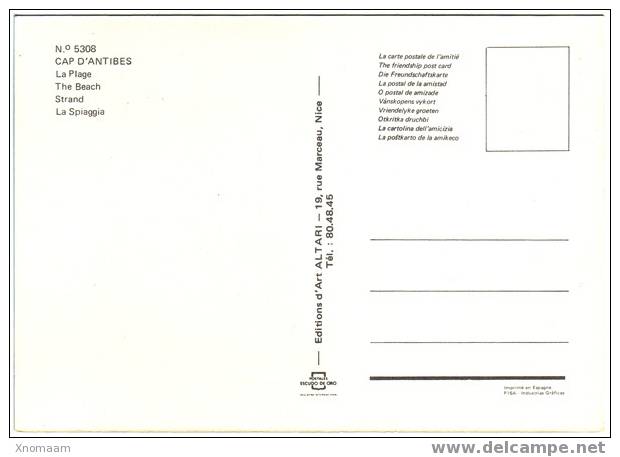06 - Carte Non Circulée  - Cap D'antibes - La Plage - Cap D'Antibes - La Garoupe