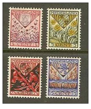 NEDERLAND 1927 Mint Hinged Stamp(s) Child Welfare 208-211  #42 - Unused Stamps