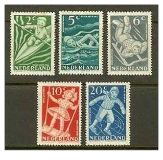 NEDERLAND 1948 Mint Never Hinged Stamp(s) Child Welfare 508-512  Scan M77 - Neufs