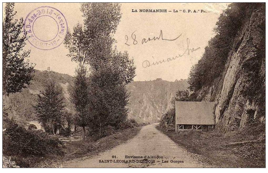 72 ST LEONARD Gorges, Ed CPA 81, Normandie, Dos 1900 - Saint Leonard Des Bois