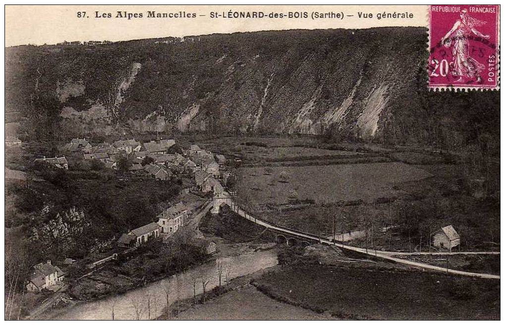 72 ST LEONARD Vue Générale, Ed Dolbeau 87, Alpes Mancelles, 1937 - Saint Leonard Des Bois